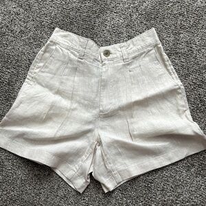 Lands' End Cream High Waist Shorts